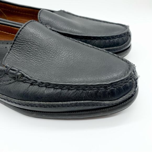 Johnston & Murphy Locklin Venetian Loafer Shoe Black Size 11 Office Dress Preppy - Picture 2 of 10